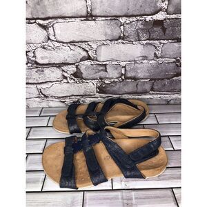 Vionic Amber Blue Denim Adjustable Strap Casual Sandals Women’s Sz 8M US/38.5EU